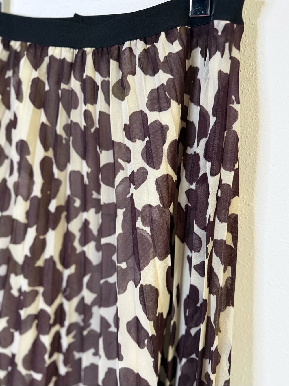 Sanctuary Leopard Pleated Midi Skirt XS Brown Cream Animal Print - Picture 4 of 11
